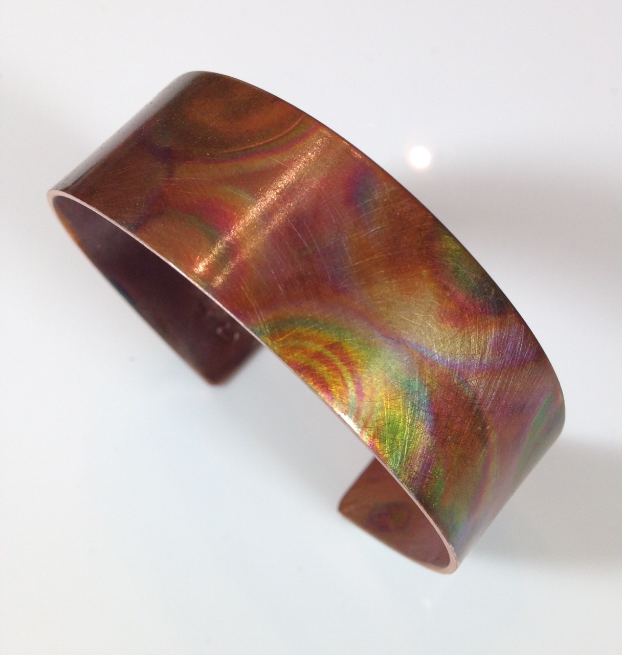 Flame Painted Copper Healing Cuffs